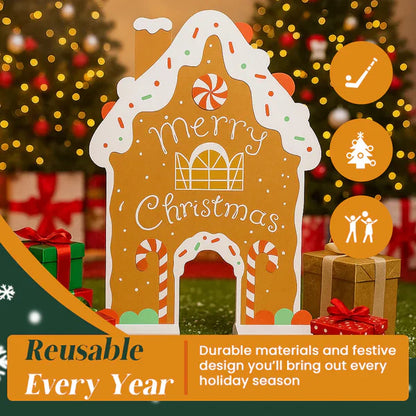 🎁Early Christmas Hot Sale 50% OFF🎅Gingerbread Golf Game Set-Best Christmas Game