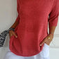 💖LAST DAY SALE 51% OFF🥰Solid Color Knitted V-neck Top