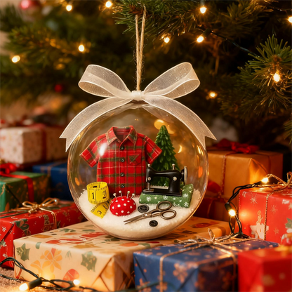 🔥LAST DAY SALE 60% OFF!!💥🎁Holiday Sewing Snow Globe Ornament🎄