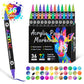 🥳2026 HOT SALE🥳💞50K+ SOLD!🍃🐾 50% OFF!🔥 Dual Tip Acrylic Paint Pen Marker - 24/48/72/120 Colors