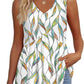 🌞HOT SALE 49% OFF👚Women's Print Flowy Sleeveless V Neck Peplum Tank Tops
