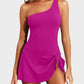 ⏳Last Day Sale 49% OFF🔥One Shoulder Skirted One Piece Swimsuit