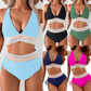 ⛱️Last Day Promotion 60% OFF!!👙2026 High Waisted Tummy Control Color Block Bikini Sets