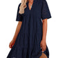 🫧2025 Hot Sale 50% OFF💘 -Women's Elegant Hollow Out Lace Ruffle Casual Mini Dress