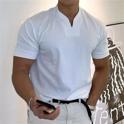 🔥HOT SALE 69% OFF💞50K+ SOLD!💥Men Gentlemans Business Short Sleeve Fitness T-shirt