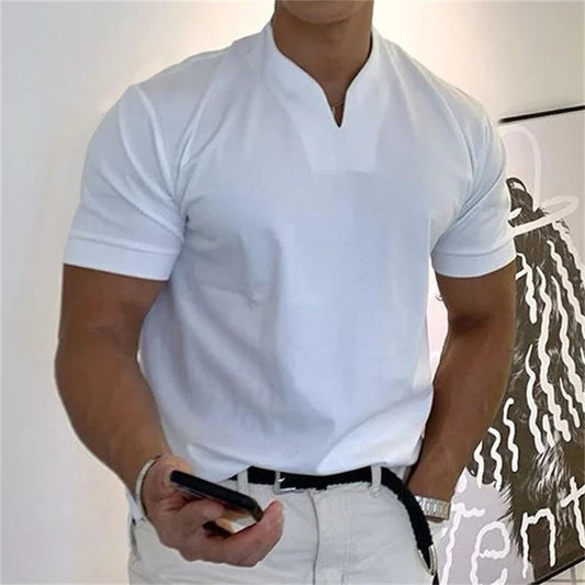 🔥HOT SALE 69% OFF💞50K+ SOLD!💥Men Gentlemans Business Short Sleeve Fitness T-shirt