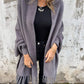 🎁Christmas Limited Discount 49%OFF⏳Women's Long Sleeve Casual Tassel Shawl Coat