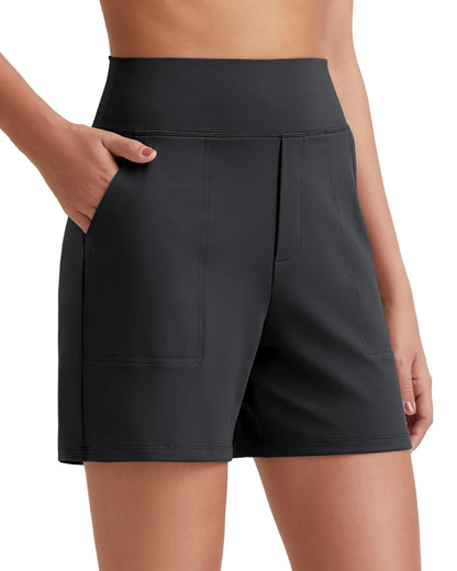 🔥Summer Hot Sale 70% OFF👖✨ Women's High-Waisted Athletic Bermuda Shorts with Pockets – Running, Yoga, Summer Casual Activewear🍑