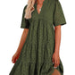🫧2025 Hot Sale 50% OFF💘 -Women's Elegant Hollow Out Lace Ruffle Casual Mini Dress