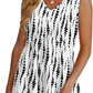 🌞HOT SALE 49% OFF👚Women's Print Flowy Sleeveless V Neck Peplum Tank Tops