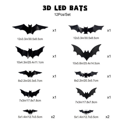 🎁LAST DAY🎃 Halloween Sale💥 Up To 50% Off🦇Halloween 3D Bat LED Wall Light Decor