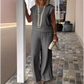 🌸 Summer New 50%OFF💐Women's Crew Neck Sleeveless Top and Pants Set