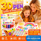 💥LAST DAY BUY 1 GET 1 FREE!!🎁🔮Magic Pen – Draw 3D with one stroke!🎄 DIY Bubble Popcorn Drawing Pens 🔥2