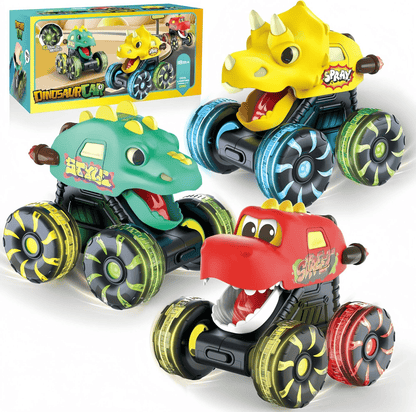 🔥Press & Go Dino Truck Toy with Motion Activated Light for Toddlers🎁Best Birthday Gifts for Baby