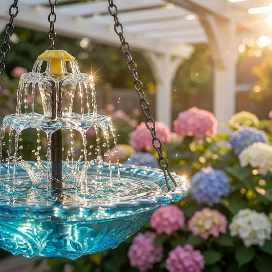 🔥💐SPRING DAY SALE 70%OFF!!⚡50K+ SOLD!🐦Solar Cascade Hanging Bird Bath Fountain