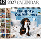 🏆🔥2026 New Arrivals 💞50K+ SOLD!🐶Naughty Dachshunds 2027 Wall Calendar – 12 Months of Mischief, Mayhem & Sausage Dog Smiles