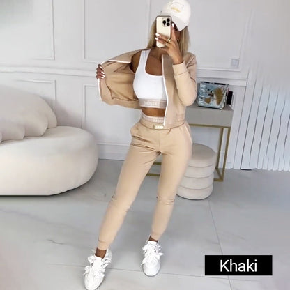 🔥New Hot Sale❤️‍🔥Women's 3-Piece Zip-Up Tracksuits