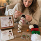 ☃️ Crochet Snowman Spiral Ornament DIY Kit | Complete Beginner-Friendly Set with Soft Yarn, Crochet Hook, Festive Beads, Snowflakes & Step-by-Step Guide 🧶🎄✨