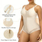 Dual-Zip Tummy Control Shapewear Bodysuit with Anti-Slip Lace
