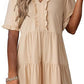 🔥2026 Summer Hot Sale 70% OFF💐Women's V Neck Ruffle Casual A-Line Flowy Swing Shift Dress