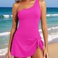 ⏳Last Day Sale 49% OFF🔥One Shoulder Skirted One Piece Swimsuit
