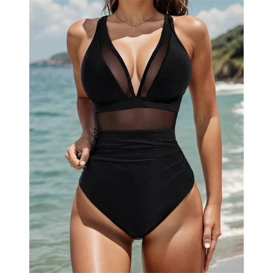 🌷 Meet Summer-50% OFF🏝️Mesh Tummy Control Swimsuit👙👙