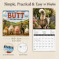 🥳2026 HOT SALE🥳💞50K+ SOLD!🍃50% OFF!🍑🐾 BUTT Seriously… 2027 Funny Animal Wall Calendar
