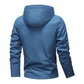 🎁💥Men's Solid Color Waterproof Windproof Drawstring Zip-up Hoodie Jacket