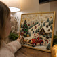 🔥HOT SALE🔥🎄🎅 Premium 3D Pearl Christmas Wall Art Kit | Luxury Flocked Canvas with Scratch-Resistant Non-Fading Pearl Beads DIY Holiday Decor ⛄️❄️