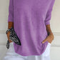 💖LAST DAY SALE 51% OFF🥰Solid Color Knitted V-neck Top