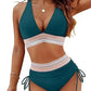 ⛱️Last Day Promotion 60% OFF!!👙2026 High Waisted Tummy Control Color Block Bikini Sets
