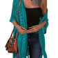 🔥 LIMITED-TIME Just £13.99!!😍Women’s Oversized Knit Cardigan – Lightweight Crochet Tassel Kimono for Spring & Summer 🌸