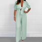 💥Lastday! 58%OFF💥 Hurry up！！✈️FREE SHIPPING👗Comfort & Style: Women's Solid - Color Pleated Jumpsuit💛