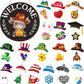 🍁Christmas Best Decorations🎄Interchangeable Wooden Gnome Welcome Sign🎈