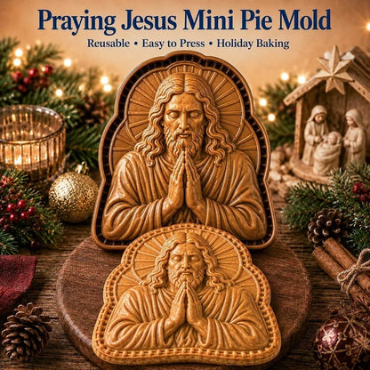 🥳2026 HOT SALE🥳💞50K+ SOLD!✝️ Faith & Nativity Christmas Mini Pie Mold Collection | Reusable Embossed Molds for Shaping Detailed Praying Jesus, Nativity Stable and so on Pies🥧✨