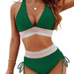 ⛱️Last Day Promotion 60% OFF!!👙2026 High Waisted Tummy Control Color Block Bikini Sets