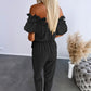 🔥Summer Sale 50% OFF👗 Women's Ruffle Off-the-shoulder Tie-Drape Jumpsuit with Pockets