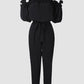 🔥Summer Sale 50% OFF👗 Women's Ruffle Off-the-shoulder Tie-Drape Jumpsuit with Pockets
