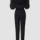 🔥Summer Sale 50% OFF👗 Women's Ruffle Off-the-shoulder Tie-Drape Jumpsuit with Pockets