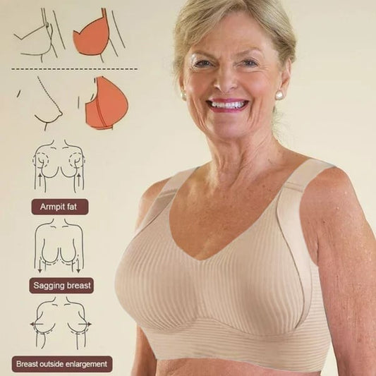 🎁 Mega Sale 🔥Buy 1 Get 3 Packs🔥Super Firming Wire-Free Push Up Bra All-Day Comfort No More Sagging (3-Pack Value Set)