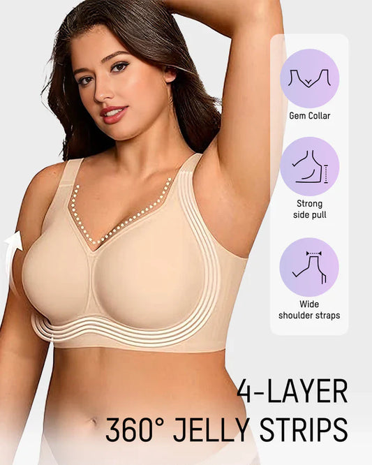 Last Day Buy 1 Get 3 - Each only ￡4.66!!🔥Super Firming Wire-Free Jelly Bra 👙 All-Day Comfort No More Sagging👍