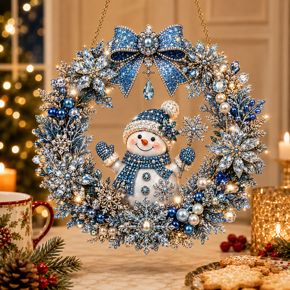 🎅Christmas Pre Sale 60% OFF!!🎄DIY Christmas Pearl Art Diamond Painting Acrylic Wreath Pendant