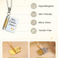 🎅Early Xmas Sale 50% OFF💓My Book Necklace for Daughter,Son or Lover, Birthday Day Gift Graduation Jewelry of Love