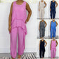 💕HOT SALE 49% OFF🌷Casual Sleeveless Loose Top and Pants Suit