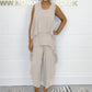 💕HOT SALE 49% OFF🌷Casual Sleeveless Loose Top and Pants Suit
