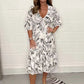 Women’s Elegant V-Neck Dresses with Botanical Prints✈️ Free Shipping