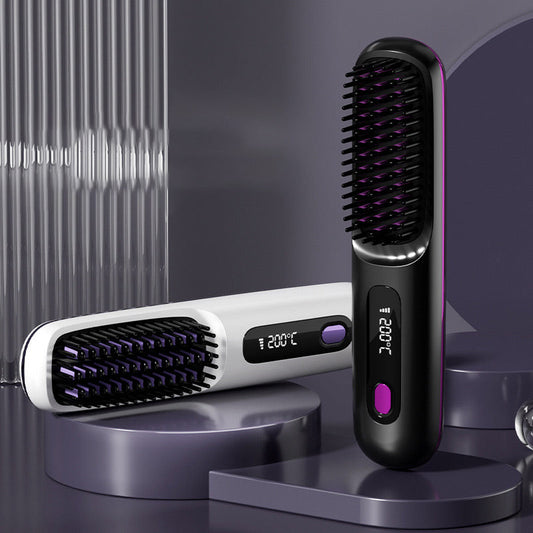 🔥🎄Christmas Hot Sale 70% Off💁‍♀️Wireless Ceramic Heating Hair Straightening Comb💇‍♀️