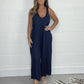 🎁2024 Big Sale🌸V-Neck Sleeveless Wide Leg Long Pants Jumpsuit