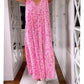 💐Spring Sale 50% OFF⭐V-neck Printed Short-sleeved Long Dress