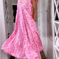💐Spring Sale 50% OFF⭐V-neck Printed Short-sleeved Long Dress